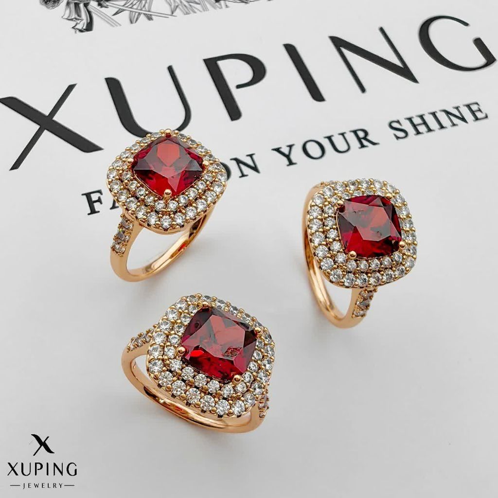 انگشتر نگین قرمز ژوپینگ کد 2860 - خرید آنلاین از گالری آداس